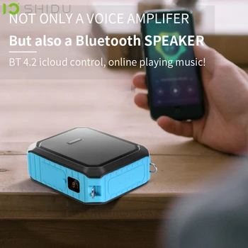 SHIDU 18W Portabile fără Fir Bluetooth Difuzor rezistent la apa Vocea Amplificator UHF Cu Microfon Pentru Profesor de Sprijin TF, AUX USB Disk