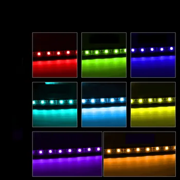 4buc Masina RGB LED Strip Lumina LED Strip Lumini de Culori Car Styling Decorative Atmosfera Lămpi Auto Interior Lumina cu Telecomanda 12V