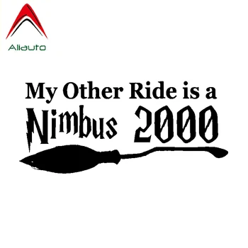 Aliauto Impermeabil Reflectorizant Decal Amuzant Călăresc Un Nimbus 2000 de Vinil Personalitate Autocolant Auto Accesorii PVC,15cm*7cm