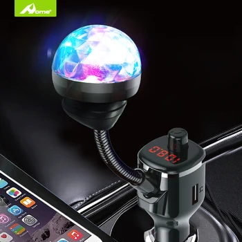 Incarcator Auto USB 3-port de încărcare rapidă pentru Încărcător de telefon cu bluetooth mp3 player auto kit cu disco LED Încărcător de Telefon