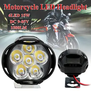 1buc Motociclete Faruri 7000k Alb Super Luminoase 6 LED-uri de Lucru Spot luminos Motocicleta Lampa de Ceață 1500LM CONDUS Scutere lumina Reflectoarelor
