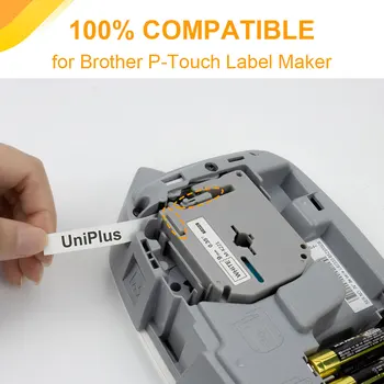 UniPlus 6pcs 12mm Eticheta Banda mk231 Înlocui Imprimanta Brother Ribbon mk-mk 131-231 MK Label Maker pentru PT55S PT-100 PT-110 Printer