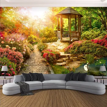 Personalizat Murală Tapet 3D Stereo Sunshine Garden Decor Pictura pe Perete Camera de zi Dormitor Decor Acasă tapete Pentru Pereti 3 D