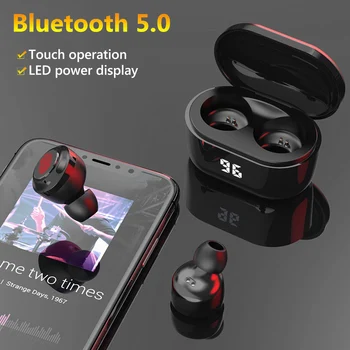Adevărat Căști fără Fir Bluetooth 5.0 HiFi Stereo A6 TWS Mini În Ureche Căști cu Digital Taxa Cutie Pentru Xiaomi Gaming Headset