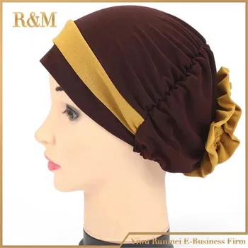 2020 moda noua turbanul musulman pălărie de femeie arabă înfășurați capul negre hijab capota gata să poarte hijab underscarf capace