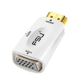 HDMI to VGA Converter HD 1080P de sex Masculin la Feminin Adaptor VGA Cu Cablu Audio Converter pentru PS4 PS3 PC, Laptop, TV Proiector