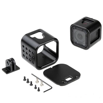 Din Aliaj de aluminiu, Carcasă de Protecție Caz Acoperire Cadru pentru GoPro Hero 4/5 Sesiune Go Pro Sport de Acțiune aparat de Fotografiat Accesorii Negre