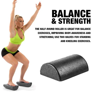 1Pair 30cm Jumătate Rotunde Role Spumă pentru Yoga, Pilates Sport cu Echipamente de Fitness Echilibru Pad Yoga Blocuri