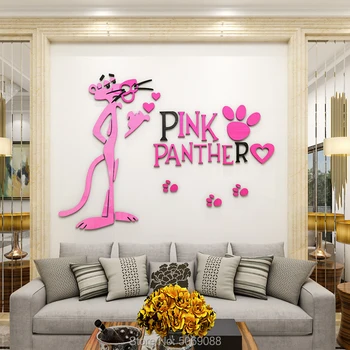 Pantera roz web celebritate decorarea camerei ins stil de decorare dormitor fete de inima dormitor 3d autocolante de perete