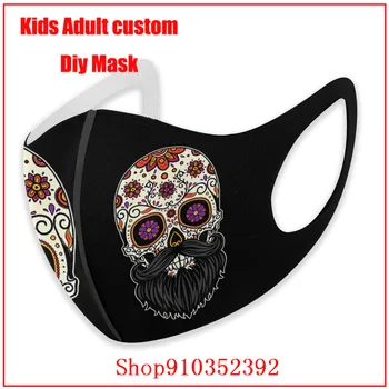 Barba Ziua Morților Amuzant de Halloween Craniu de Zahăr lavabil masca pm2.5 lavabile refolosibile masca de fata masca de fata designer