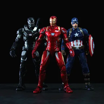 Iron Man, Captain America, Black Panther Iarna Soldat Ant-Man Falcon Scarlet Witch Viziune Hawkeye Acțiune Figura Jucarii Model