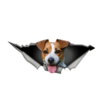 15cm X 7cm Jack Russell Terrier Autocolant Auto pentru animale de Companie 3D Grafic de Vinil Decal Geamul Mașinii Laptop Bara de Animale Accesorii Auto