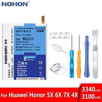 NOHON Acumulator Pentru Huawei Honor 5X 6X 7X 8X 4X Baterie HB396481EBC HB386483ECW HB4242B4EBW HB356687ECW Telefon de Înlocuire Bateria
