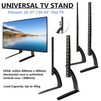 LEORY Reglabile pe Înălțime Suport Stabil de Bază Universală de Top de Masă Stand TV Picioare pentru cele Mai multe LED LCD Plasma TV cu Ecran Plat 26-65