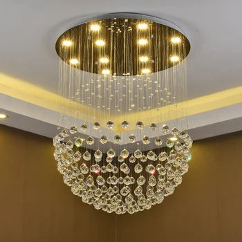 Modern retro cristal Sferic luciu Lumini Plafon GU10 Plafonnier LED Lampă de plafon Pentru Camera de zi dormitor restaurant hotel