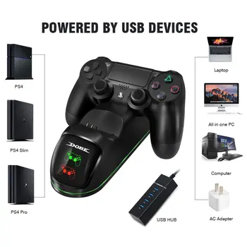 PS4 Încărcare Încărcător Stație de Andocare Dual USB cu LED-uri Indicatori Joystick Gamepad Încărcător pentru Playstation 4/Slim/Pro Controller