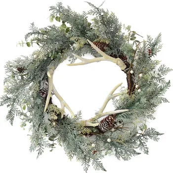 Decoratiuni de craciun noi 2020 stil Nordic diy coroană de crăciun ușa de crăciun artificial coroană de flori de craciun decor interior