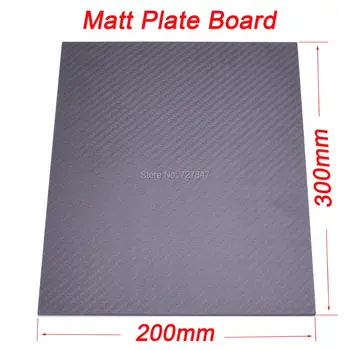 300mm X 200mm Lucioasă / Matt 3K Pur Fibra de Carbon Placa de Tablă 0.5/1.0/1.5/2.0/3.0/4.0/5.0 mm Compozit de Înaltă Duritate RC Material