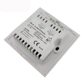 AC Triac Dimmer LED 220V 110V 230V Estompat Buton Push Switch Controller pentru Bec LED Lămpi de Lumină(Alb/Negru)S1-K