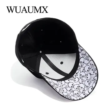 Wuaumx de Vară pentru Bărbați Șapcă de Baseball Personalizate Craniu tata Pălărie de protecție Solară Femei Snapback Cuplu Capac Broderie limba Reglabil