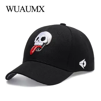 Wuaumx de Vară pentru Bărbați Șapcă de Baseball Personalizate Craniu tata Pălărie de protecție Solară Femei Snapback Cuplu Capac Broderie limba Reglabil