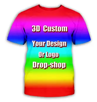 Cele mai noi Crea Propria Dvs. de Design Clientului Anime/Foto/Steaua/Vrei/Singer Model/DIY T-Shirt de Imprimare 3D Sublimare Tricou