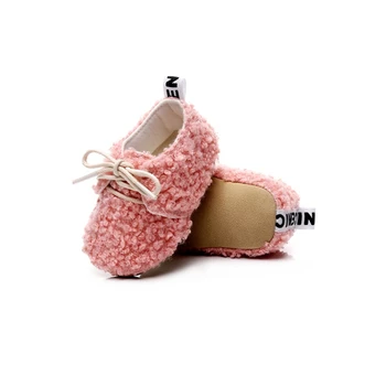 2020 Unisex Pantofi pentru Copii de Iarna Nou Stil Britanic Bumbac Dantela-up Pantofi cu talpă groasă Copii Copii Pantofi de Copil 0-2 Ani