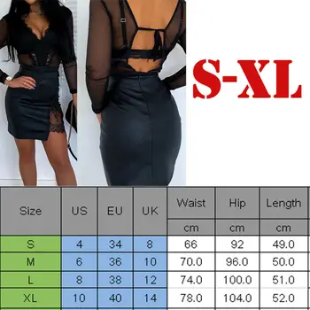 Moda Sexy Femei din Piele PU Dantela Zip Fuste Creion Mini Elastic de Înaltă Talie Genunchi Lungime, Bodycon Fuste S-XL