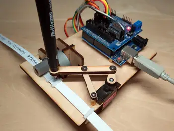 Mini Telegraph Open Source Telegraf pentru Arduino cu Servo Filtru Diy Braț Robotic Scris Robot Ceas DIY STEM Jucărie Parte