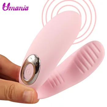 Formă De U Dublu Vibrator Fraier Clitorisul Stimulator Erotic Puternic Vibrator Wireless De Control De La Distanță Masturbator Pro Femeile Jucarii Sexuale