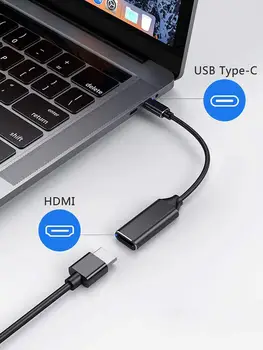 Usb Tip C La Hdmi Cablu Adaptor 4k 30hz USB 3.1 Pentru Adaptor HDMI de sex Masculin La Feminin Converter Pentru PC Calculator Ecran TV Telefon