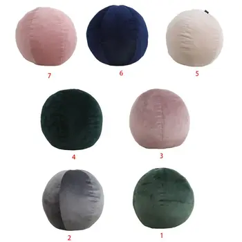 Stil Nordic Creative Drăguț Cu Balonul Rotund Pernă Moale De Pluș De Culoare Solidă De Catifea Perna De Pe Canapea Camera De Zi Dormitor Decor Cadouri
