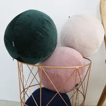 Stil Nordic Creative Drăguț Cu Balonul Rotund Pernă Moale De Pluș De Culoare Solidă De Catifea Perna De Pe Canapea Camera De Zi Dormitor Decor Cadouri