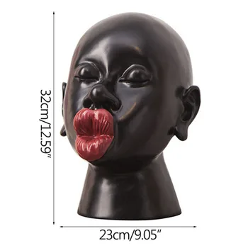 Europene Rezumat Negri Figura Statuie Creative Rășină Caracter Sculptura Cameră Decor Ornament Decor Acasă Accesorii