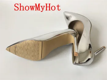 ShowMyHot Sexy Degetul Ascutit Tocuri Înalte De Moda Pantofi De Seara Pentru Femei De Brand Designer De Cluburi De Noapte Rochie De Petrecere Tocuri Subtiri Pompe De Pantofi