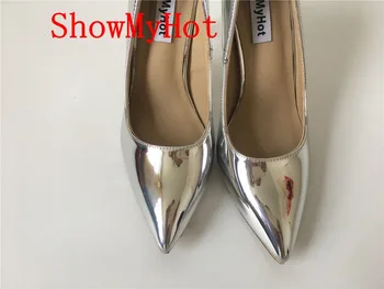 ShowMyHot Sexy Degetul Ascutit Tocuri Înalte De Moda Pantofi De Seara Pentru Femei De Brand Designer De Cluburi De Noapte Rochie De Petrecere Tocuri Subtiri Pompe De Pantofi