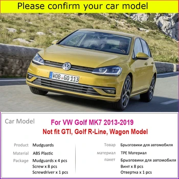 Mudflap Pentru Volkswagen VW Golf 7 Mk7 2019~2013 Aripa Noroi Garda Splash Lambou Aripile apărătoare de noroi Accesorii 2018 2017 2016