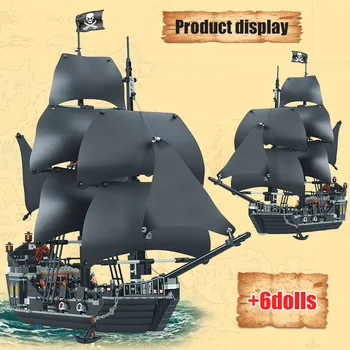 Black Pearl Nava Pirat Navele 4184 4195 Piratii Model de Caribbeaned Blocuri Caramizi Cadouri de Ziua de nastere Copil Jucării