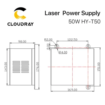 Cloudray 50W cu Laser CO2 de Alimentare pentru emisiile de CO2 pentru Gravare cu Laser Masina de debitat HY-T50 T / W Seria