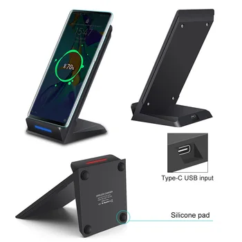 DCAE 15W Încărcător Wireless Stand pentru iPhone SE 2 11 Pro Max XS XR X 8 USB C Qi Rapid de Încărcare Stație de Andocare Pentru Samsung S20 S9 S10