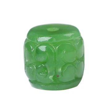 Una buc jasper verde sculptat pilon 15*4mm AA pentru DIY bijuterii margele vrac FPPJ en-gros margele natura bijuterie de piatra