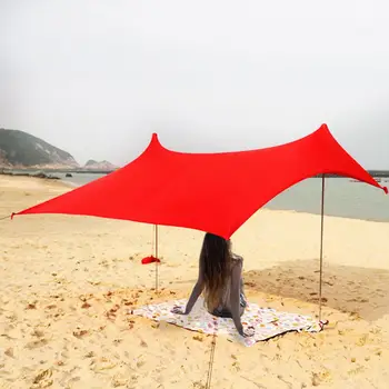 Familia Plajă Umbrelă de soare Ușor Portabil Plaja Copertina Anti-UV, parasolar Cort Cu saci de Nisip Ancore 4 Gratuit Peg Pentru Parcuri în aer liber