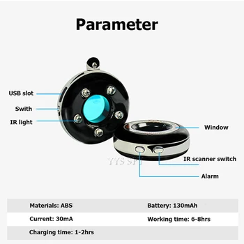 Mini K100 Călătorie Lentile Cu Laser Detector Portabil Anti Spy Camera Finder Vibreze Anti Hoț Sincer Orificiu Ascunse Cam Bug Scanner