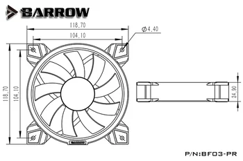 Barrow PWM de Răcire cu Apă Ventilator Aurora RGB Inel Reglabil Efect Dedicat Pentru Răcire Rând Radiator BF03-PR
