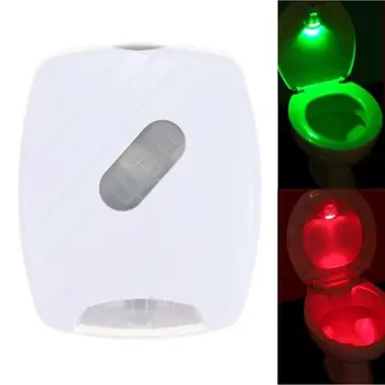 Smart Senzor de Mișcare Toaletă Lumina de Noapte Capac de Inducție Toaletă Lampă Folosit de 2*Baterii AA de Fundal Pentru Wc Baie de Lumina