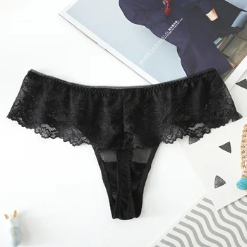 Brand de mătase G-String tanga negru subțire de lumină stil fete Femei Pantalon originale de cea mai buna calitate, purtând Super Respirabil 393A