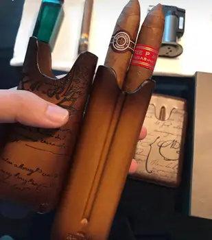 Andonaimi colorate personalizate două-pachet de patru-pachet piele cutie cadou litere de afaceri, de agrement, trabuc, țigară cutie accesorii de voiaj