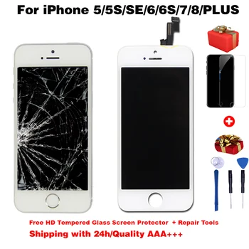 Calitatea AAA+++ LCD Display Pentru iphone 6s lcd digitizer Touch Screen Pentru iPhone6 ecran 5S 6SPlus 7 7Plus Nici un Pixel Mort +cadouri