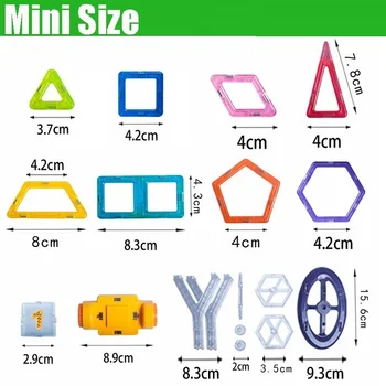 252pcs Mini Magnetic Designer-Set de Constructii Model si Construirea de Jucărie din Plastic Blocuri Magnetice Jucarii Educative Pentru copii cadouri