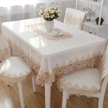 Noi Europeană dantelă față de masă dreptunghiulară pătrat rotund masă de cafea acoperi decor acasă prosop textil masa runner pânză